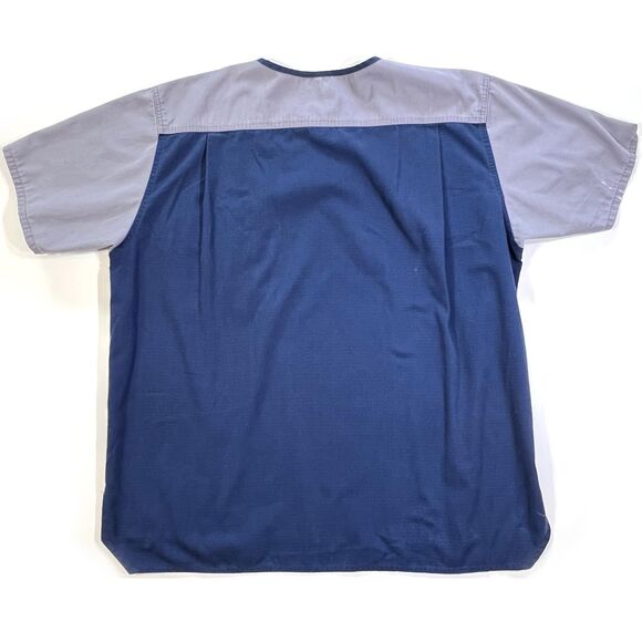 Carhartt Men's Blue V-Neck Scrub Top, Large - Picture 1 of 4